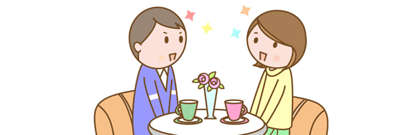 1対1で話す男女