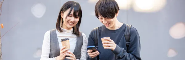 自然体のカップル